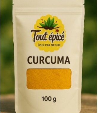 Curcuma moulu en sachet de 100g