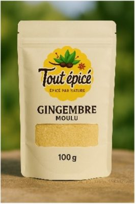 Gingembre moulu en sachet de 100g
