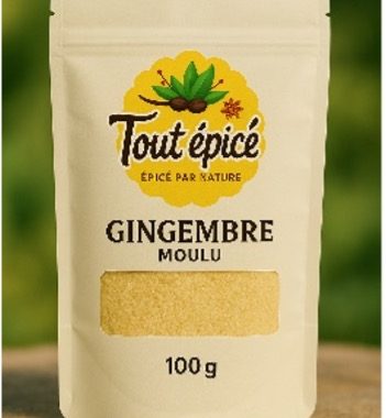 Gingembre moulu en sachet de 100g